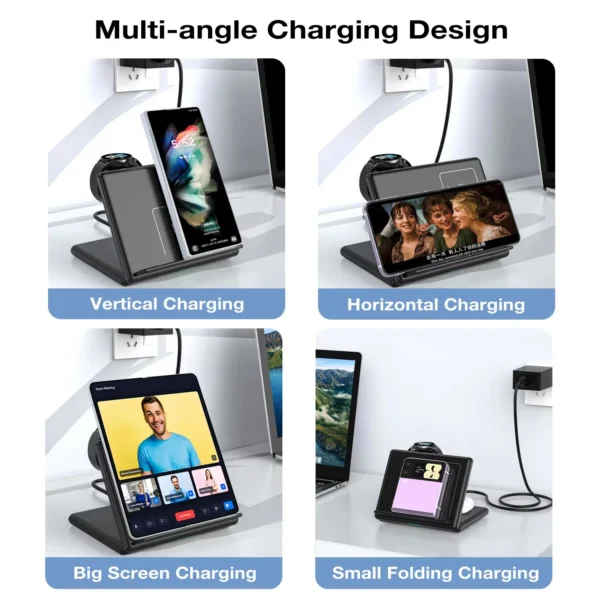 kf-S43e837b6334e405387cf7e48bce8fec2s Handheld Accessories 3 in 1 Foldable Wireless Charger for Samsung S24/S23
