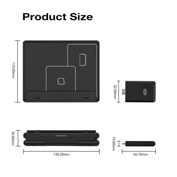 kf-S557c1f359aec4f2aac93af091d44b3a66 Handheld Accessories 3 in 1 Foldable Wireless Charger for Samsung S24/S23
