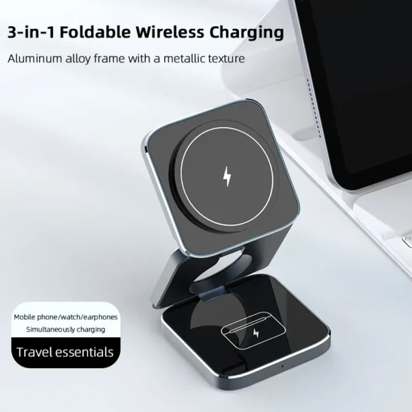 Mobile Accessories Qi2 Aluminum Alloy 3-in-1